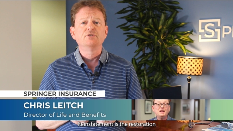 Screen Grab from  Life Insurance Reinstatement 